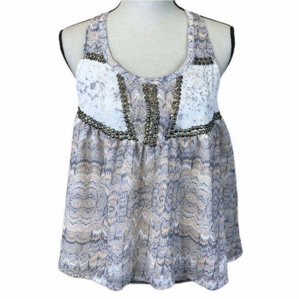 Ecote Urban Outfitters Chiffon Studded Top